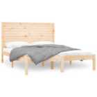 Vidaxl Bed Frame Without Mattress 150X200 Cm King Size Solid Wood