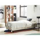 Beliani Adjustable Bed without Headboard Fabric DUKE II 80 x 200 cm (EU Small Single) Beige