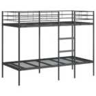 vidaXL Bunk Bed Without Mattress Black 90X190 cm Single Steel