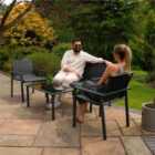 Monstershop Rattan Patio Furniture Set - Black