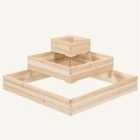 Abician Multi-Level Raised Garden Bed Tiered Planter for Flowers Herbs Vegetables Wood