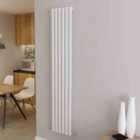AICA Bathrooms Vertical Oval Column Radiator Central Heating Rad 1800x472mm Single White