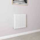 AICA Bathrooms Horizontal Oval Column Radiator Central Heating Rad 600x590mm Single White