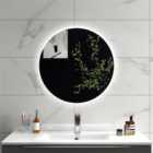 AICA 800mm Round Bluetooth LED Mirror with Memory Function,Touch Switch Dimmable 3 Colour,Anti-fog,IP44
