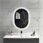 AICA 600x900mm Oval LED Bathroom Mirror, Dimmable, Demister, IP44