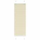 vidaXL Pleated Blind Cream 45x150 cm Fabric Width 44.4 cm Polyester