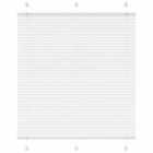 vidaXL Pleated Blind White 115x100 cm Fabric Width 114.4 cm Polyester
