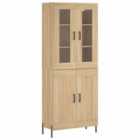 vidaXL Highboard Sonoma Oak 69.5x34x180 cm Engineered Wood
