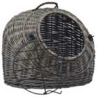 vidaXL Cat Transporter Grey 60x45x45cm Natural Willow