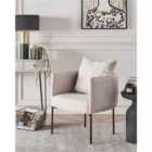 Beliani Armchair MALMOS Fabric Light Beige