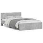 vidaXL Bed Frame Without Mattress Concrete Grey 120X190 cm Small Double