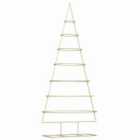 vidaXL Metal Christmas Tree with Stand Gold 210 x 94.5 cm Powder-coated steel