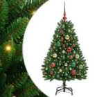 vidaXL Artificial Christmas Tree Green 120 cm PVC and Metal