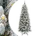 vidaXL Artificial Christmas Tree with 300 LEDs, Black Balls White 93 x 93 x 240 cm