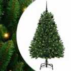 vidaXL Artificial Christmas Tree with Black Balls Green 150 cm PVC and Metal