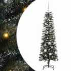 vidaXL Artificial Christmas Tree with 150 LEDs, Silver Balls Green 43 x 43 x 150 cm