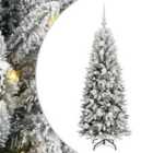 vidaXL Artificial Christmas Tree with 150 LEDs, White Balls White 53 x 53 x 120 cm