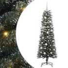 vidaXL Artificial Christmas Tree with Stand, White Balls Green 40.5 x 40.5 x 120 cm