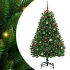 vidaXL Artificial Christmas Tree Green 150 cm PVC and Metal