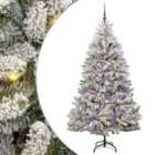 vidaXL Artificial Christmas Tree with Lilac Balls Green and White 180 cm PVC and Metal