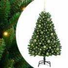 vidaXL Artificial Christmas Tree with Gold Balls Green 120 cm PVC and Metal