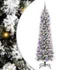 vidaXL Artificial Christmas Tree with 300 LEDs, Lilac Balls Green and white 240 cm