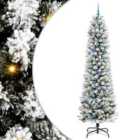 vidaXL Artificial Christmas Tree with 300 LEDs, Blue Balls Green and white 240 cm