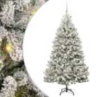 vidaXL Artificial Christmas Tree with White Balls Green and White 180 cm PVC and Metal