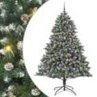 vidaXL Artificial Christmas Tree with Stand, Lilac Balls Green 126 x 126 x 180 cm