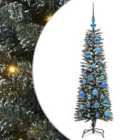 vidaXL Artificial Christmas Tree with Stand, Blue Balls Green 40.5 x 40.5 x 120 cm