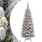 vidaXL Artificial Christmas Tree with 150 LEDs, Lilac Balls White 53 x 53 x 120 cm