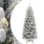vidaXL Artificial Christmas Tree with 300 LEDs, White Balls White 78 x 78 x 210 cm