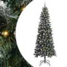vidaXL Artificial Christmas Tree with 300 LEDs, Lilac Balls Green 96 x 96 x 240 cm