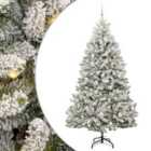 vidaXL Artificial Christmas Tree with White Balls Green and White 210 cm PVC and Metal