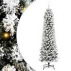 vidaXL Artificial Christmas Tree with 300 LEDs, White Balls Green and white 240 cm