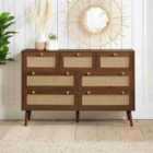Birlea Croxley 7 Drawer Rattan Chest