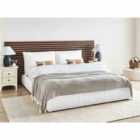 Beliani Bed Boucle VINAY 160 x 200 cm (EU King Size) White