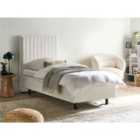 Beliani Adjustable Bed Boucle DUKE II 90 x 200 cm (EU Single) Off-White