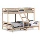 vidaXL Bunk Bed Without Mattress 80X200/140X200 cm Solid Wood