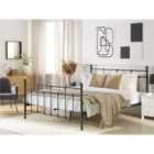 Beliani Bed Metal LYNX 160 x 200 cm (EU King Size) Black