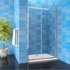 AICA Bathrooms 1100x760mm Shower Enclosure Sliding Door+Shower Stone Tray