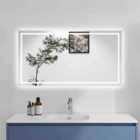 AICA Bathrooms 1500x700mm Bathroom Mirror Dimmable LED With Anti-Fog[IP44 Rated] Illuminated Backlit Wall Mounted Vanity Mirror,Touch Sensor Switch,Rectangular