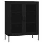 vidaXL Storage Cabinet Black 80X35X101.5 Cm Steel