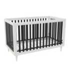 Ls Rowan Valley Flint 3In1 Crib Whtblck Wrail