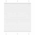 vidaXL Pleated Blind White 120x150 cm Fabric Width 119.4 cm Polyester