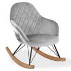 Ls Mh Dahlia Nursery Rocking Chair Grey Velvet