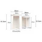 Liam Round End Tables 2Pk Plaster