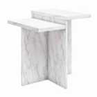 Brielle Accent Table White Faux Marble