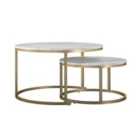 Amelia Nesting Coffee Tables White Marble
