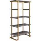 Cl Camila 5 Shelf Bookcase Graphite Grey